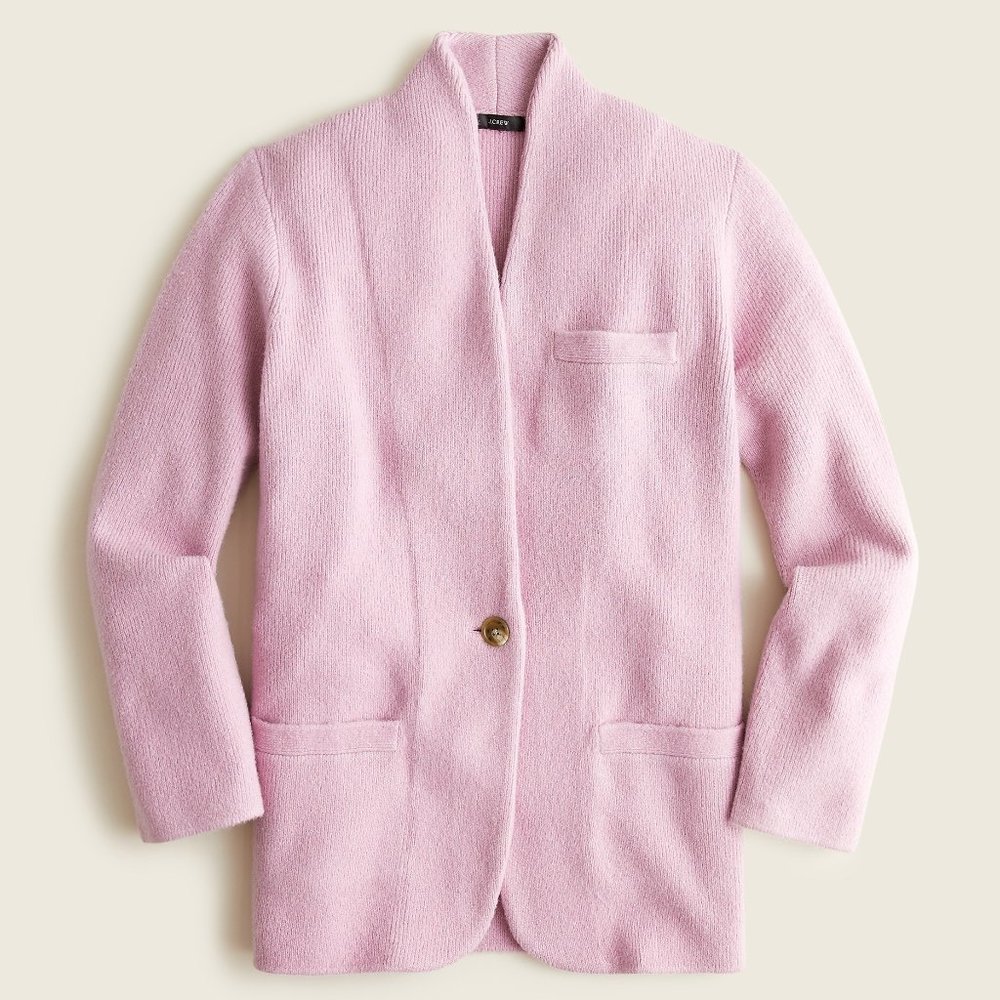 Oversized J Crew Dried Violet Cocoon sweater-blazer XS